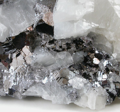 Galena in Franklin Marble from Lime Crest Quarry (Limecrest), Sussex Mills, 4.5 km northwest of Sparta, Sussex County, New Jersey