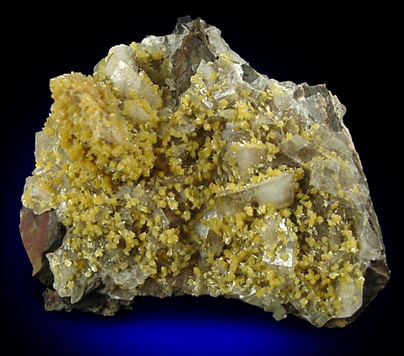 Mimetite on Calcite from Tsumeb Mine, Otavi-Bergland District, Oshikoto, Namibia