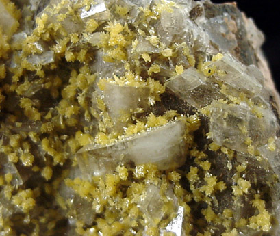 Mimetite on Calcite from Tsumeb Mine, Otavi-Bergland District, Oshikoto, Namibia