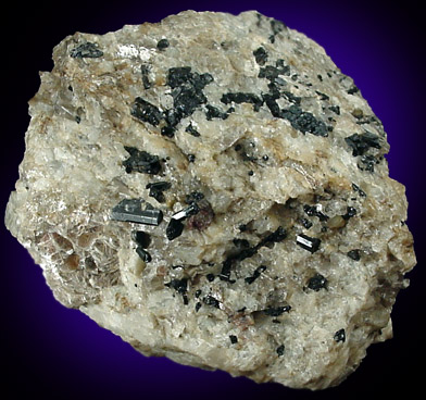 Orthoclase, Schorl Tourmaline, Almandine, Quartz from Greenfield, Saratoga County, New York