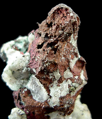 Copper, Silver and Calcite from Quincy Mine, Hancock, Keweenaw Peninsula Copper District, Houghton County, Michigan