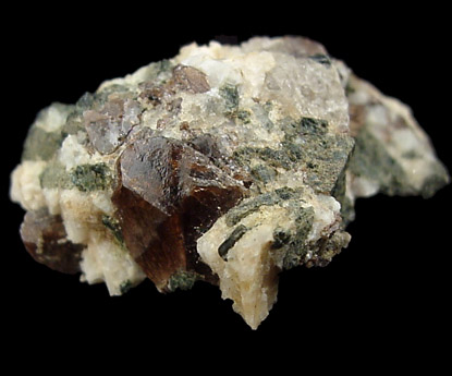 Titanite in Diopside from Pereval marble quarry, Slyudyanka, southern Lake Baikal region, Russia