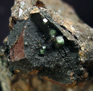 Pharmacosiderite from Carharrack, Gwennap, Cornwall, England (Type Locality for Pharmacosiderite)