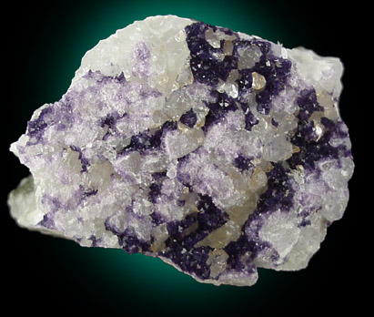 Fluorite on Calcite from Old County Road, Thomaston, Maine