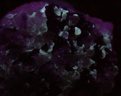 Fluorite on Calcite from Old County Road, Thomaston, Maine