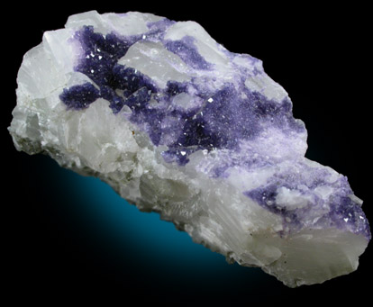 Fluorite on Calcite from Old County Road, Thomaston, Maine