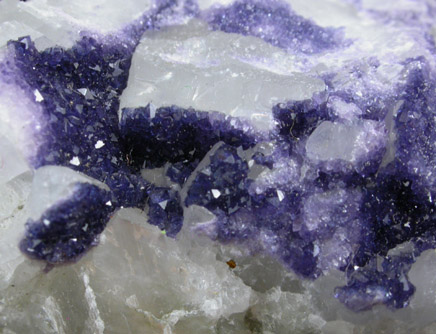 Fluorite on Calcite from Old County Road, Thomaston, Maine