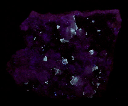 Fluorite on Calcite from Old County Road, Thomaston, Maine