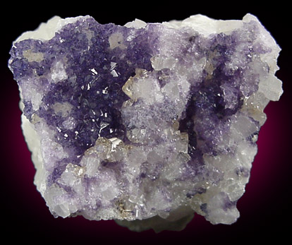 Fluorite on Calcite from Old County Road, Thomaston, Maine