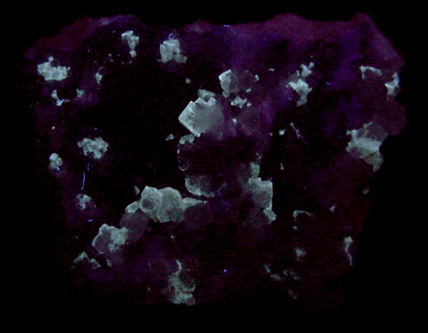 Fluorite on Calcite from Old County Road, Thomaston, Maine