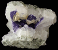 Fluorite on Calcite from Old County Road, Thomaston, Maine