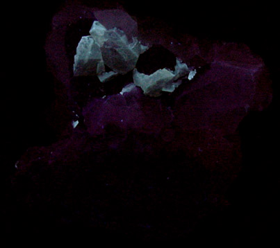 Fluorite on Calcite from Old County Road, Thomaston, Maine