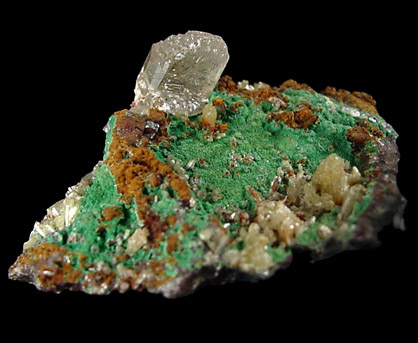 Cerussite, Mimetite, Malachite from Tsumeb Mine, Otavi-Bergland District, Oshikoto, Namibia