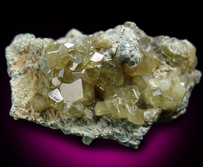 Andradite var. Topazolite Garnet from New Idria District, San Benito County, California