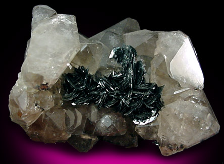 Hematite on Smoky Quartz from Beckermet Mine, Egremont, Cumbria, England