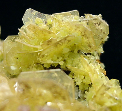Wulfenite, Mimetite, Calcite from Mapimi District, Durango, Mexico