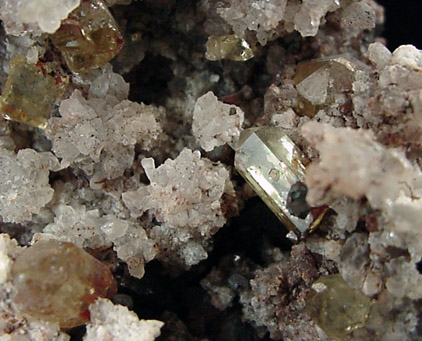 Fluorapatite on Quartz from Cerro de Mercado, Durango, Mexico