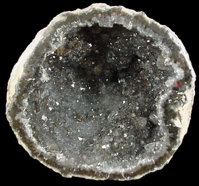 Quartz Geode with Calcite from Las Choyas, Chihuahua, Mexico