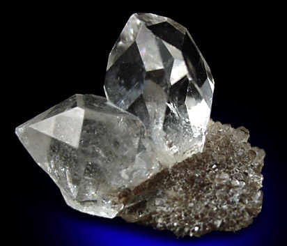 Quartz var. Herkimer Diamond from Hasting's Farm, Fonda, Montgomery County, New York