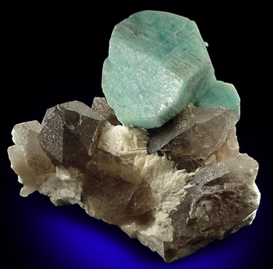 Microcline with Smoky Quartz from Crystal Peak area, 6.5 km northeast of Lake George, Park-Teller Counties, Colorado