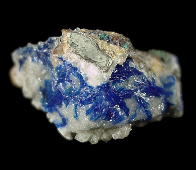 Linarite, Anglesite, Galena from Blanchard Mine, Hansonburg District, 8.5 km south of Bingham, Socorro County, New Mexico