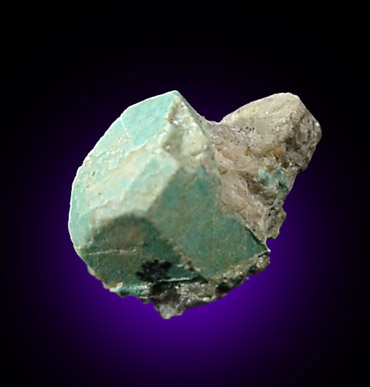 Turquoise pseudomorph after Beryl from Apache Canyon Mines, Turquoise Mountains, San Bernardino County, California