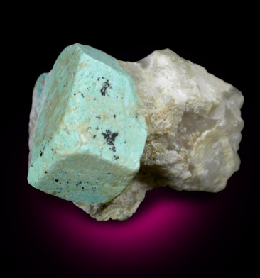 Turquoise pseudomorph after Beryl from Apache Canyon Mines, Turquoise Mountains, San Bernardino County, California