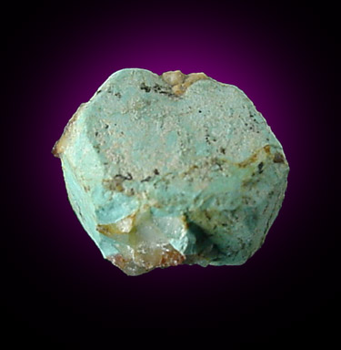 Turquoise pseudomorph after Beryl from Apache Canyon Mines, Turquoise Mountains, San Bernardino County, California