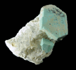 Turquoise pseudomorph after Beryl from Apache Canyon Mines, Turquoise Mountains, San Bernardino County, California