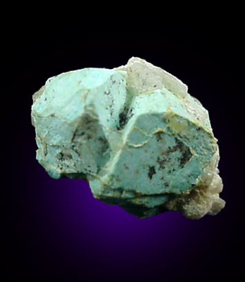 Turquoise pseudomorph after Beryl from Apache Canyon Mines, Turquoise Mountains, San Bernardino County, California