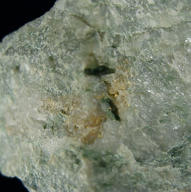 Gold in rock from Kerr-Addison Mine, Timiskaming District, Ontario, Canada