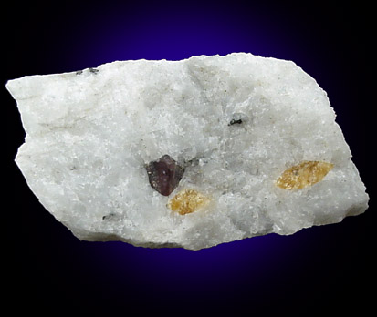 Spinel and Norbergite from Lime Crest Quarry (Limecrest), Sussex Mills, 4.5 km northwest of Sparta, Sussex County, New Jersey