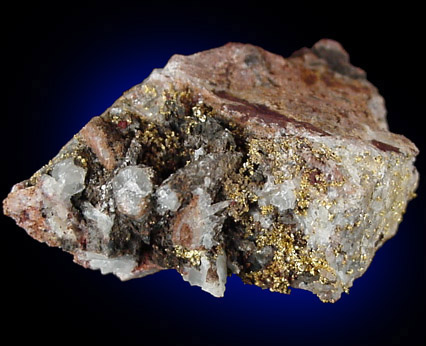 Gold in Quartz from Mystic Mine, north of Sun City, Maricopa County, Arizona