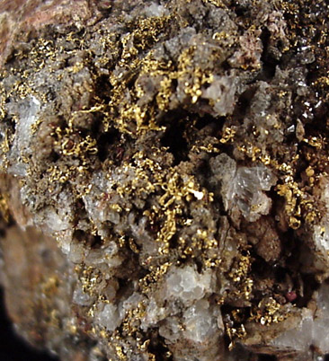 Gold in Quartz from Mystic Mine, north of Sun City, Maricopa County, Arizona