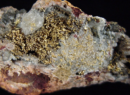 Gold in Quartz from Mystic Mine, north of Sun City, Maricopa County, Arizona