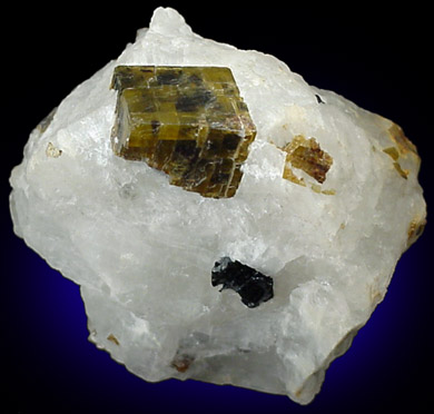 Cryolite with Siderite, Galena from Ivigtut, Arsuk Firth (Arsukfjord), Kitaa Province, Greenland (Type Locality for Cryolite)