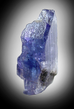 Zoisite var. Tanzanite from Merelani Hills, western slope of Lelatama Mountains, Arusha Region, Tanzania (Type Locality for Tanzanite)