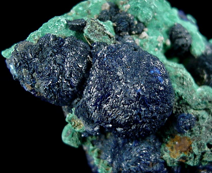 Azurite with Malachite from Bisbee, Warren District, Cochise County, Arizona