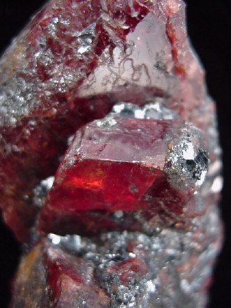 Rhodonite and Galena from Broken Hill, New South Wales, Australia