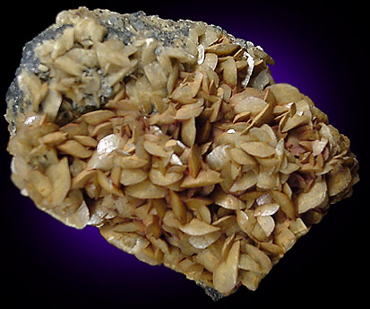 Siderite on Galena from Silverton Mining District, San Juan County, Colorado