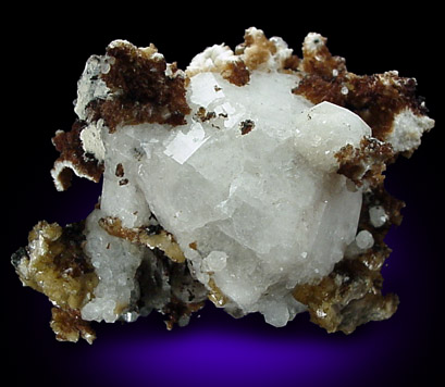 Analcime and Siderite from Mont Saint-Hilaire, Qubec, Canada