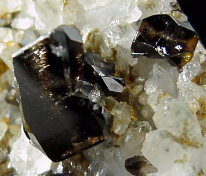 Cassiterite (translucent twinned crystals) from Ximeng, Yunnan, China