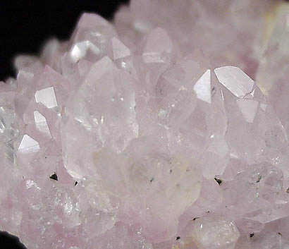 Quartz var. Rose Quartz Crystals from Lavra da Ilha, Taquaral, Jequitinhonha River, Minas Gerais, Brazil