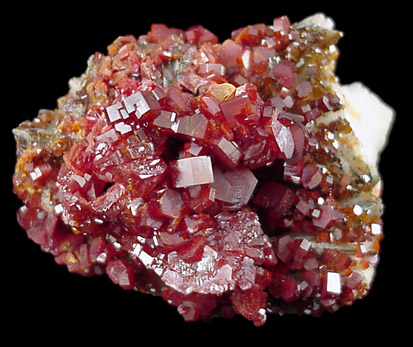 Vanadinite on Barite from Mibladen, Morocco