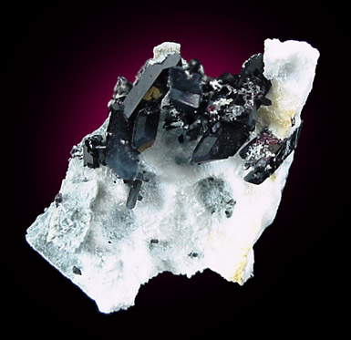 Neptunite on Natrolite from Benitoite Gem Mine, San Benito County, California