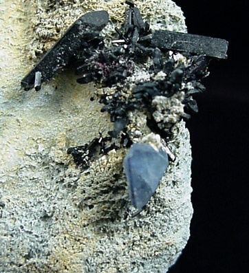 Benitoite and Natrolite from Benitoite Gem Mine, San Benito County, California (Type Locality for Benitoite)