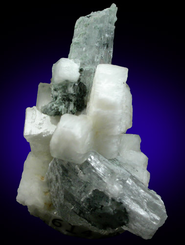 Apophyllite on Pectolite from Mont Saint-Hilaire, Qubec, Canada