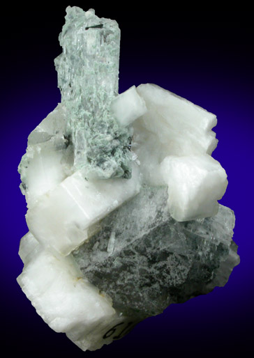 Apophyllite on Pectolite from Mont Saint-Hilaire, Qubec, Canada