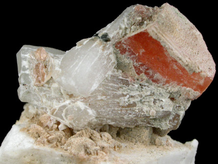 Serandite, Natrolite, Albite from Mont Saint-Hilaire, Qubec, Canada