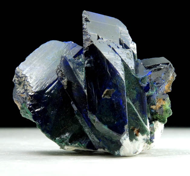 Azurite partially altered to Malachite from Bisbee, Warren District, Cochise County, Arizona